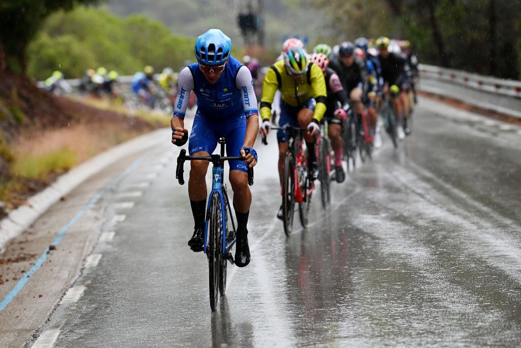 BARCELONA SPAIN AUGUST 27 Matteo Sobrero of Italy and Team Jayco AlUla competes during the 78th Tour of Spain 2023 Stage 2 a 1818km stage from Matar to Barcelona UCIWT on August 27 2023 in Barcelona Spain Photo by Tim de WaeleGetty Images
