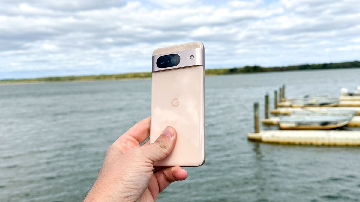 Google Pixel 8 shown held in hand