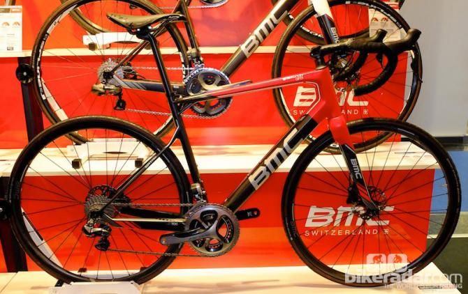 BMC's GranFondo GF01 gains hydraulic disc brakes for 2014 alongside the rim braked version