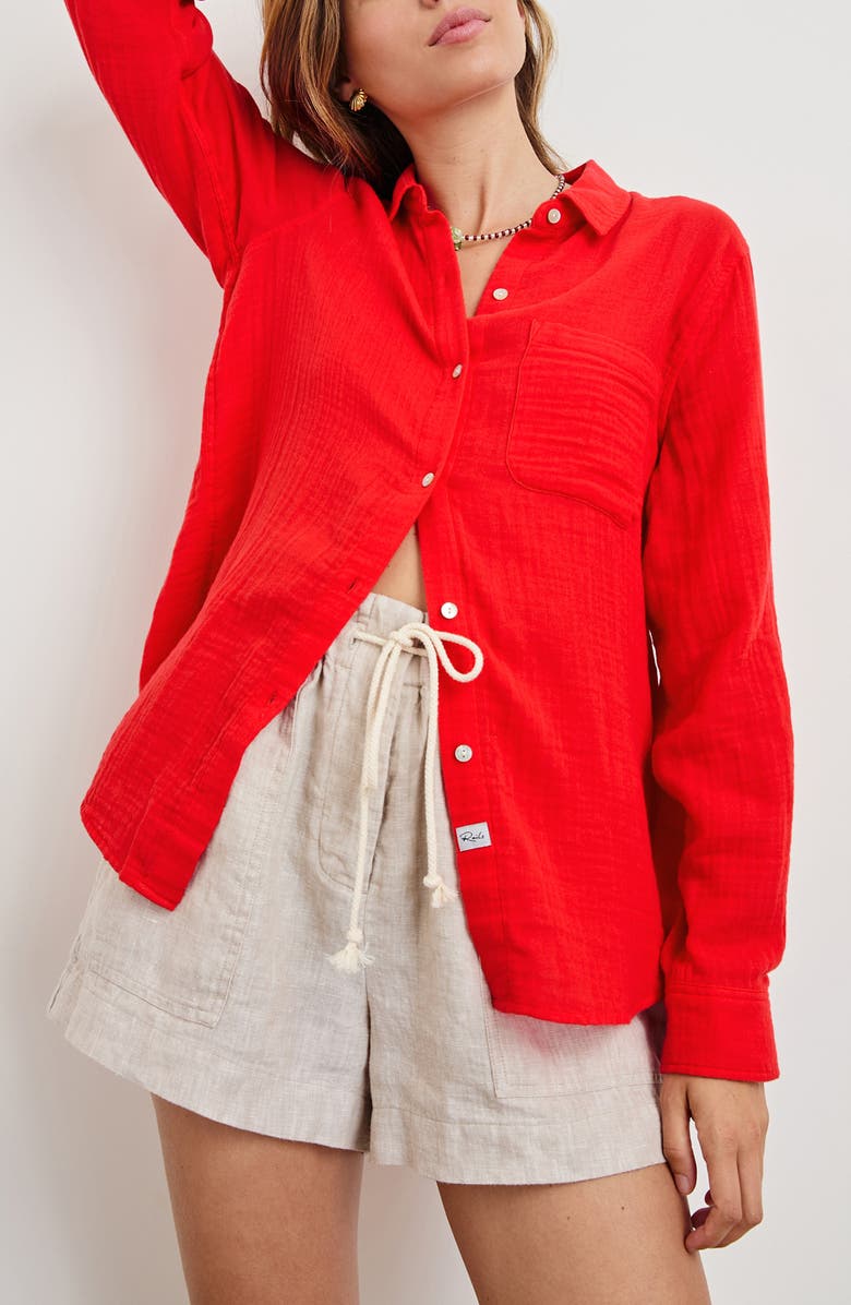 Ellis Organic Cotton Gauze Button-Up Shirt