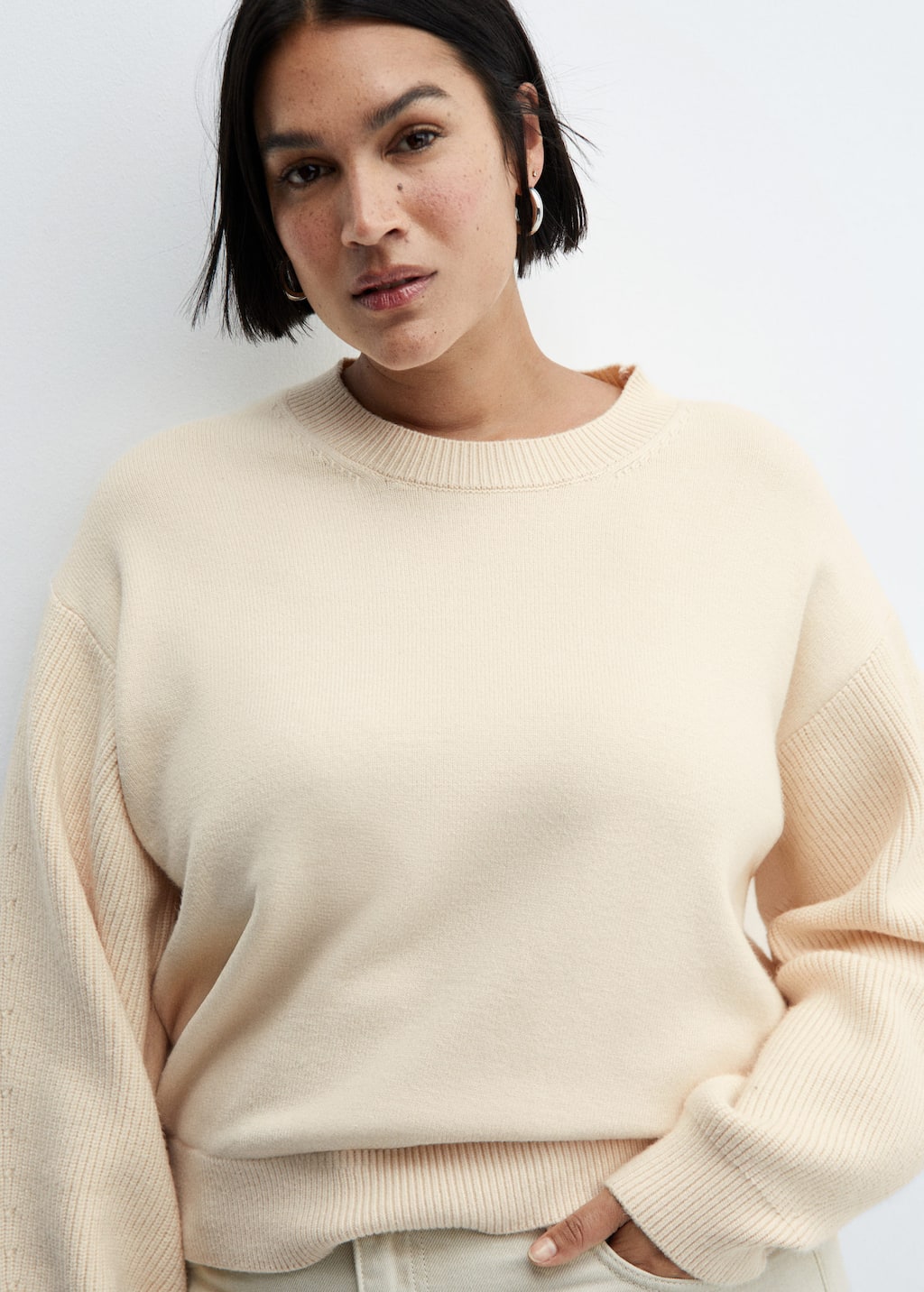 Round-Neck Knitted Sweater