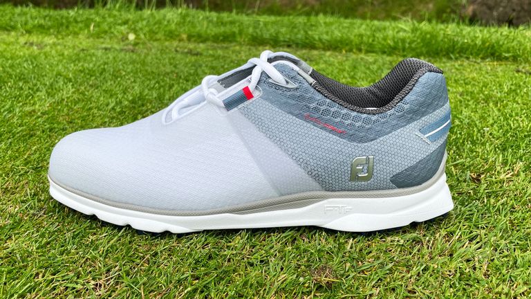 FootJoy Pro SL Sport Golf Shoe Review pictured on a tee box