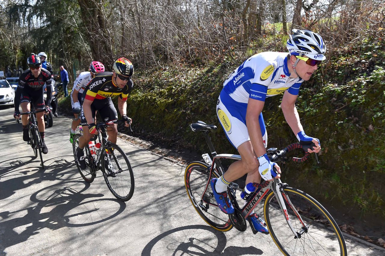 Jarl Salomein (Topsport Vlaanderen-Baloise) gets out of the saddle