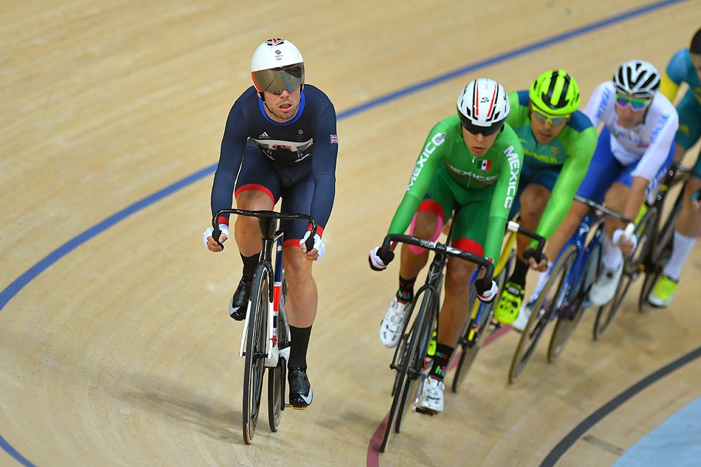 Mark Cavendish during the elimination race