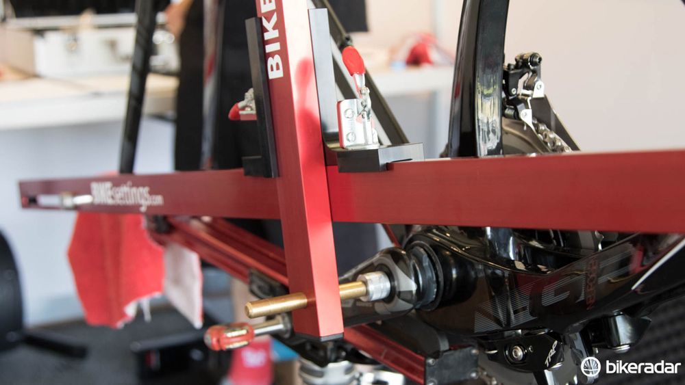 Going off the bottom bracket gives a very accurate dimension to ensure such things as saddle setback and saddle height are correct
