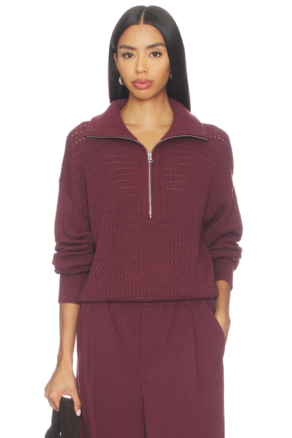 Darla Half Zip Knit Sweater