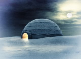 Igloo at night