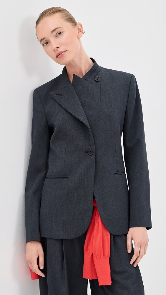Buttoned Up Blazer - Indigo