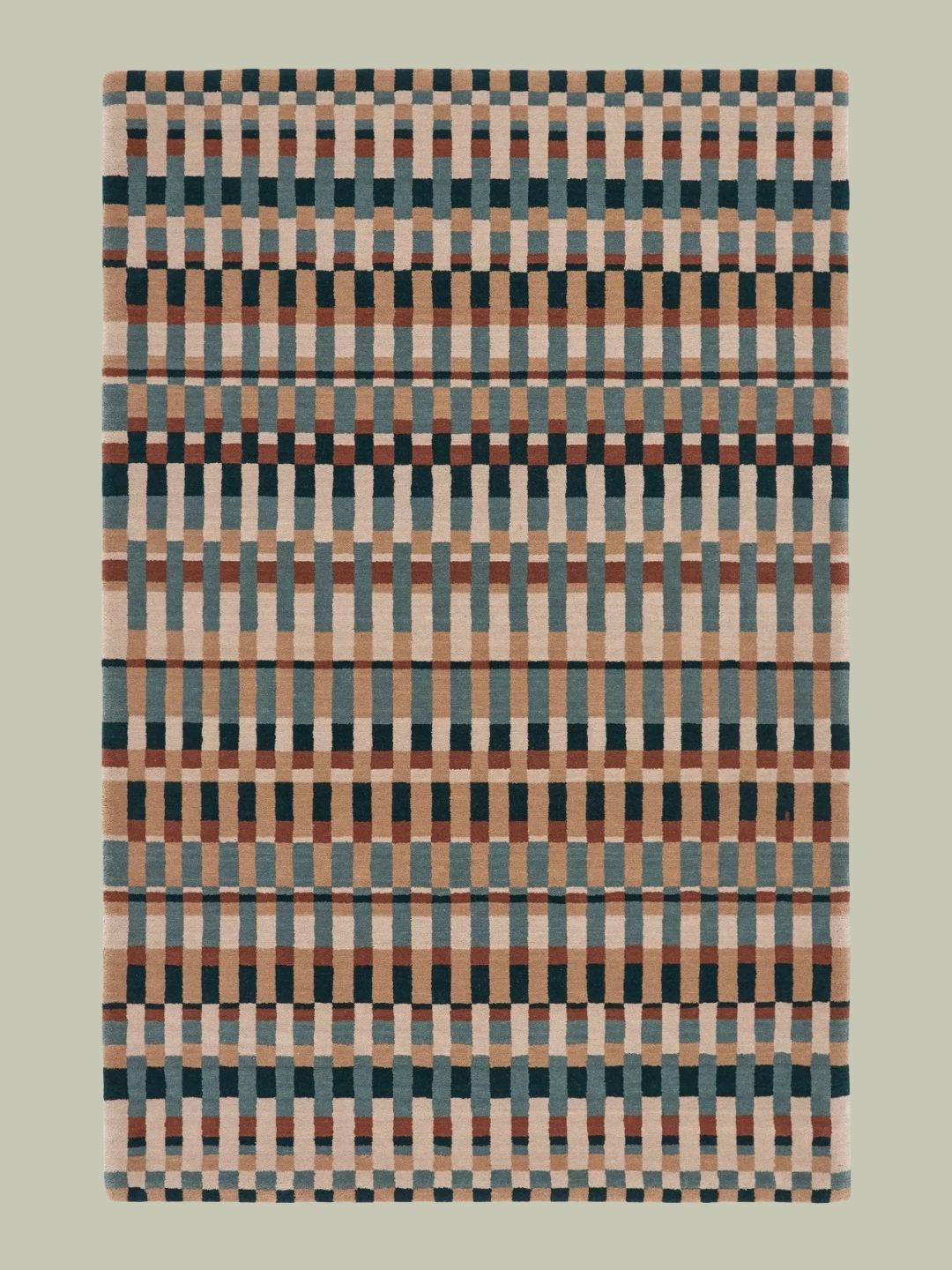 John Lewis, Parallel Check Pure Wool Rug in Multi