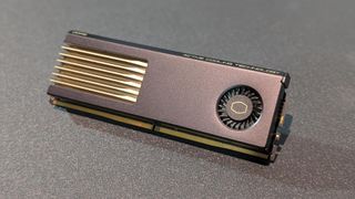 A photo of a Cooler Master/G.Skill MasterDimm DDR5 memory UDIMM, as taken by G.Skill to promote the products launch at Computex 2026