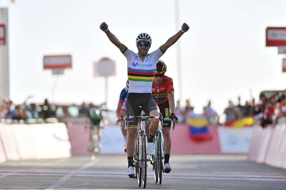 Alejandro Valverde (Movistar) wins stage 3 UAE Tour
