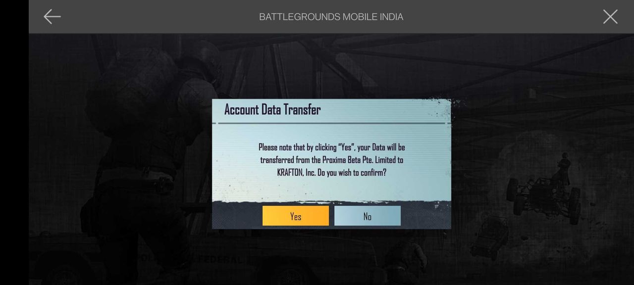 Battlegrounds Mobile India account transfer