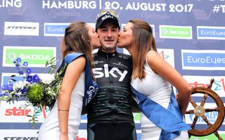 Winner Elia Viviani (Team Sky)