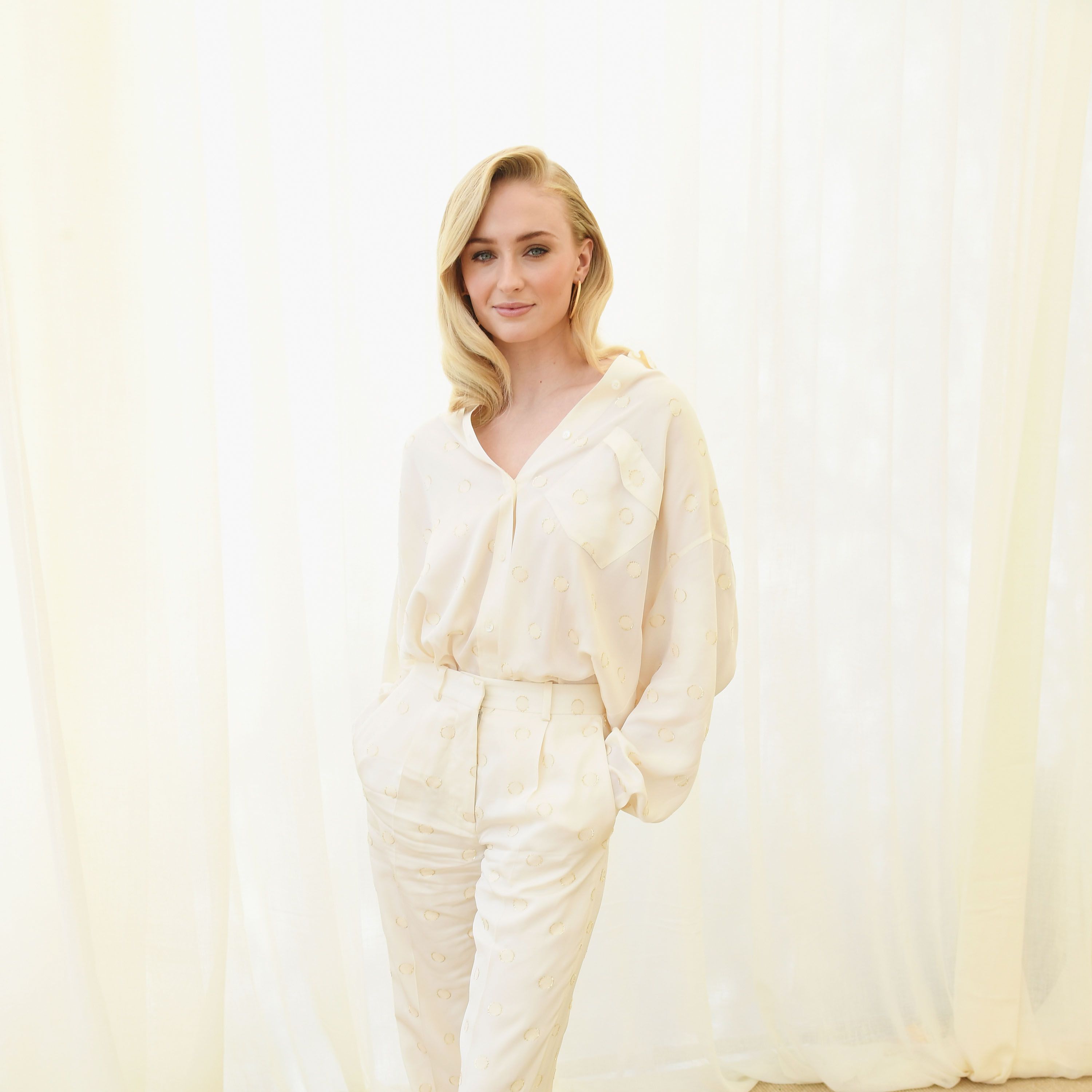 Sophie Turner Wore a Minimal White Dress to Her Pre-Wedding Party