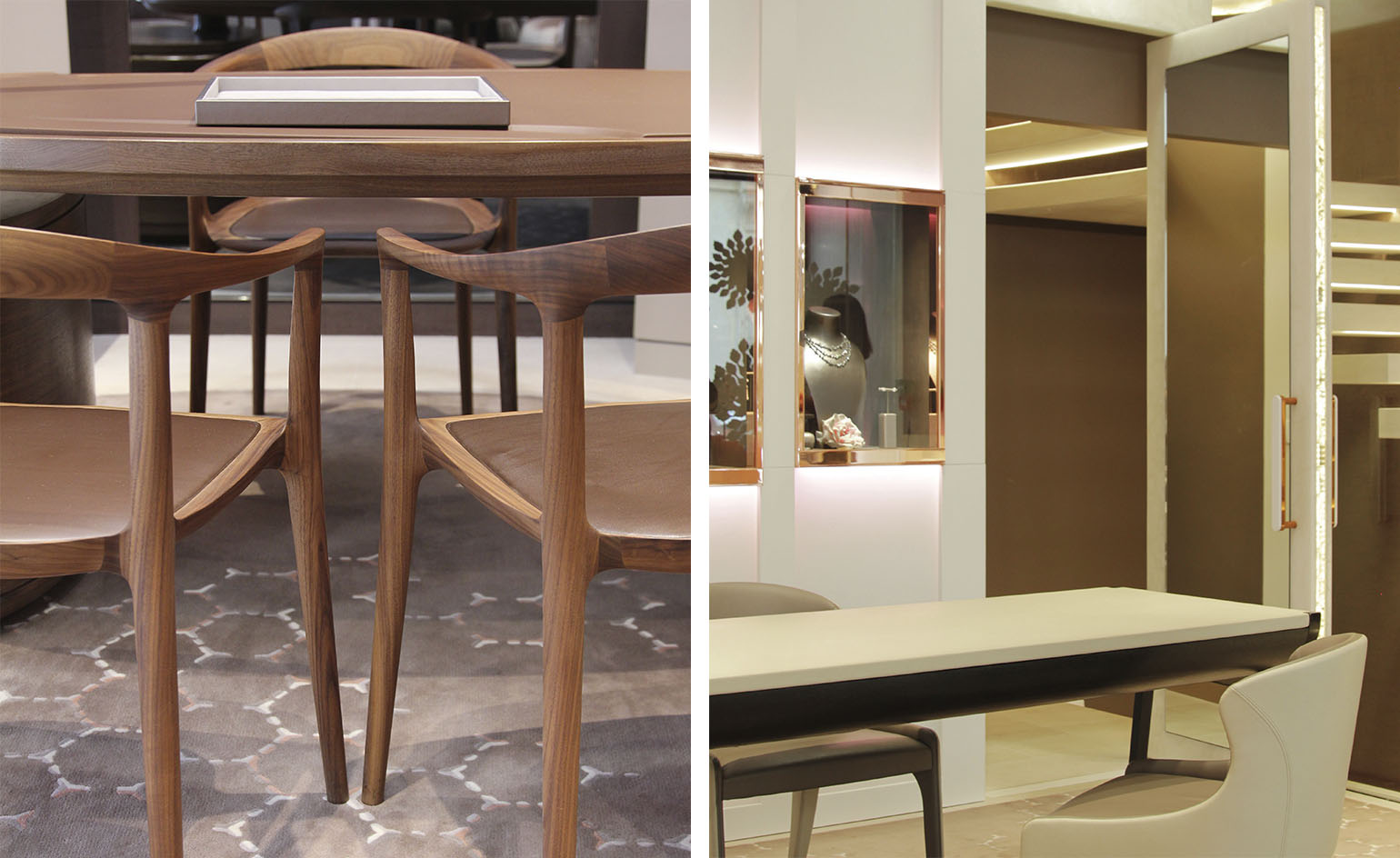 Left & Right: Seating areas
