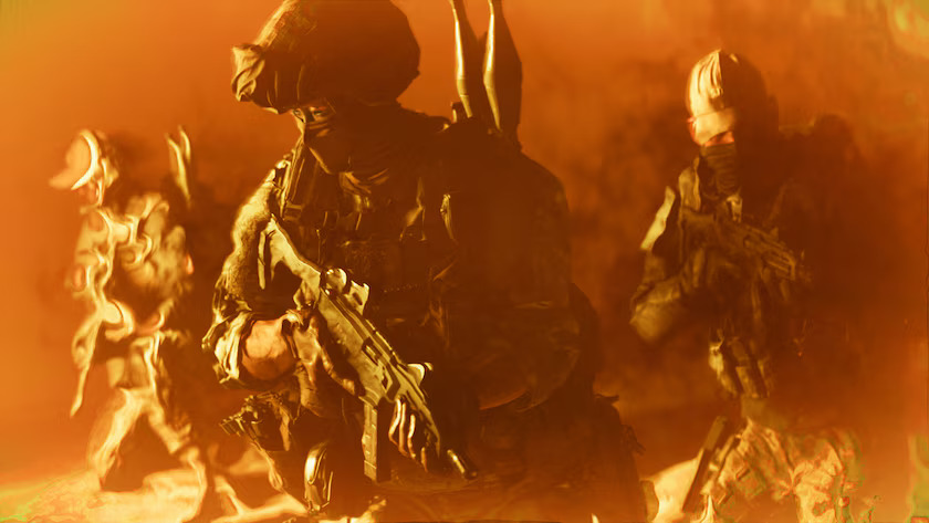 A Battlefield 6 Season 2 screenshot showing combat on a gas-filled map.