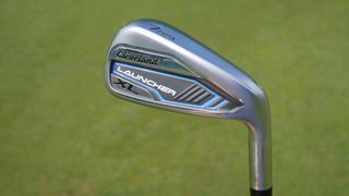 Cleveland Launcher XL iron showing off its long and compact clubhead design