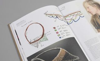 Sketches for Arielle de Pinto's crocheted chain designs