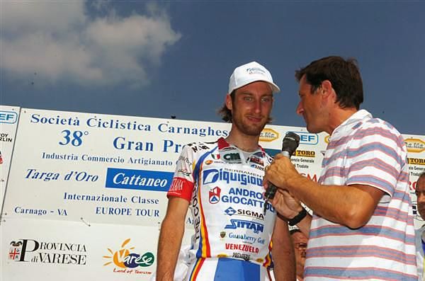 Ginanni is interviewed following his win.