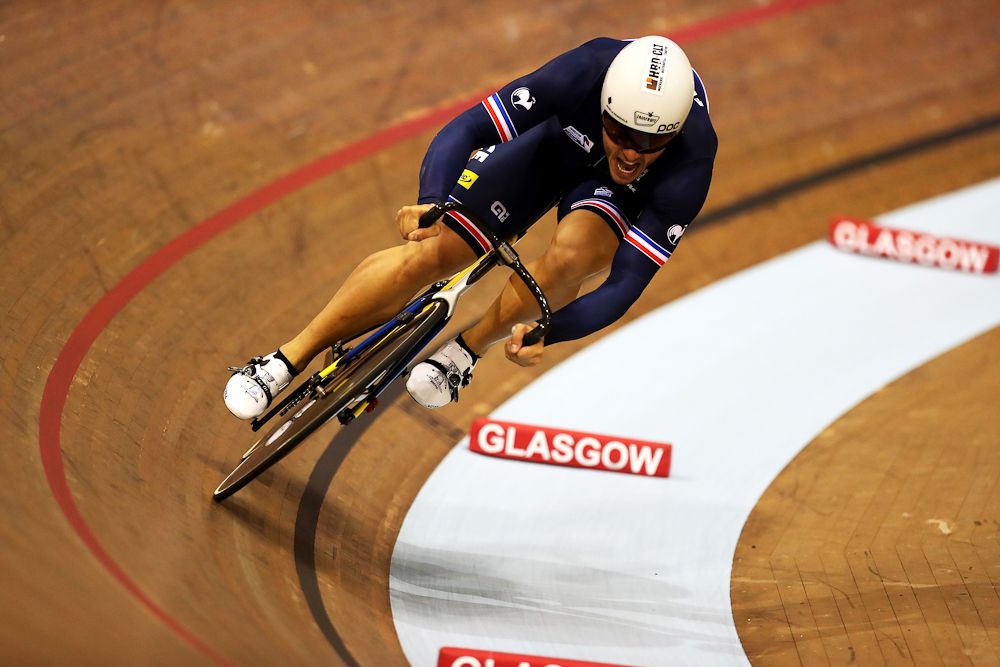 Quentin Lafargue of France competes in the Men's Sprint Qualification