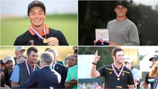 Viktor Hovland, Jordan Spieth, Scottie Scheffler and Jon Rahm winning the US Open low amateur medal