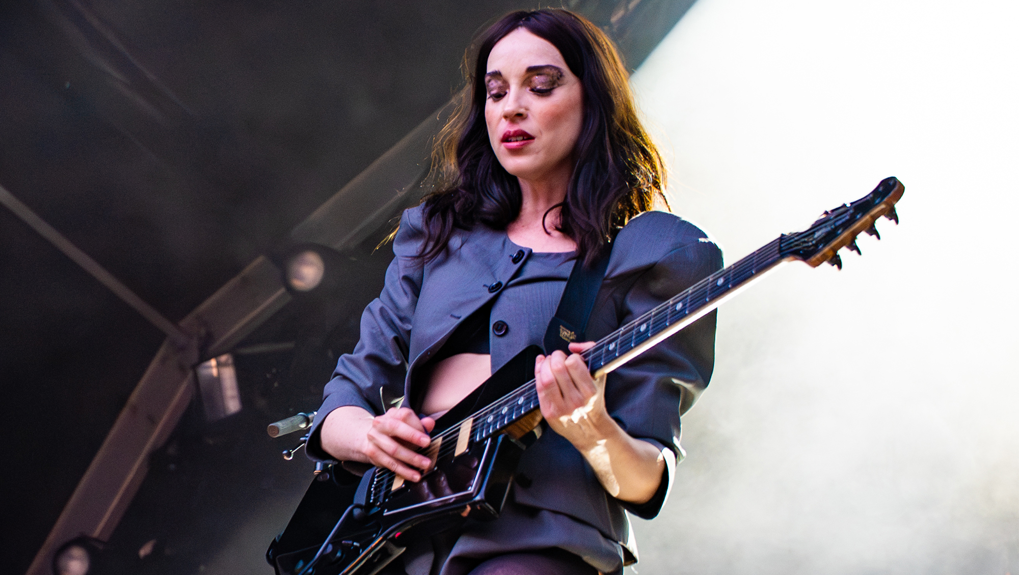 St. Vincent performs onstage during a concert at Somerset House on July 16, 2025 in London, England.