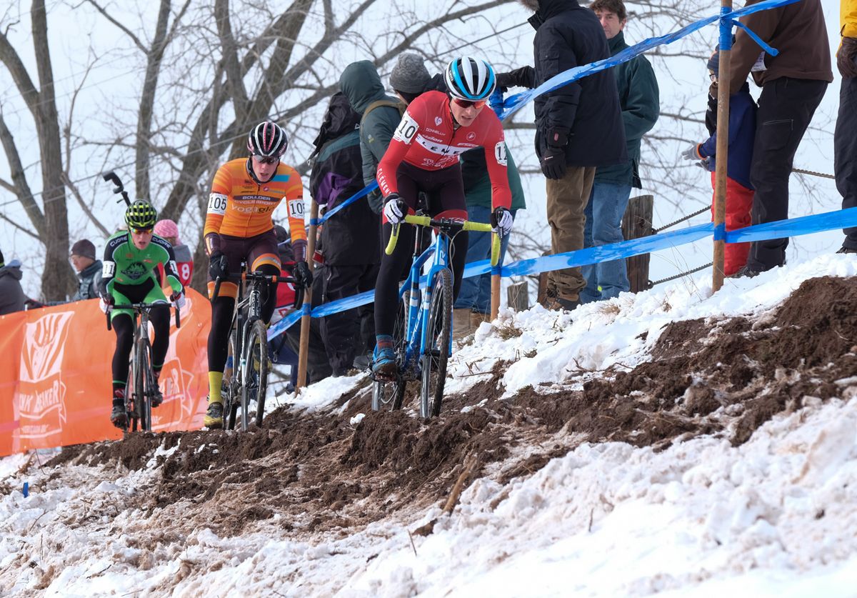 Lance Haidet (Raleigh Clement) leading a group along the high ridge