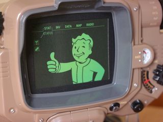 Pipboy giving a thumbs up on a Pipboy.