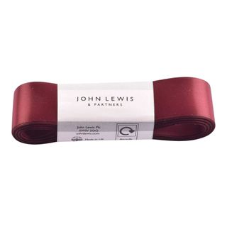 satin ribbon in claret 