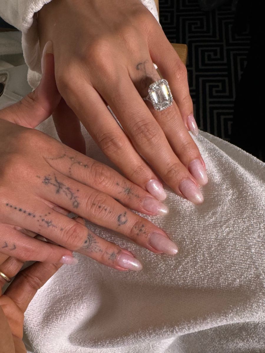 Hailey Bieber's nails at the 2025 Met Gala.