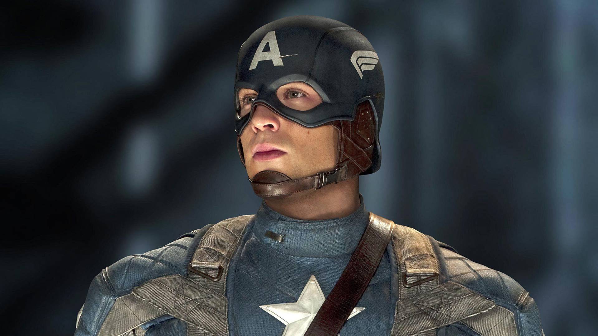 Chris Evans suits up as Steve Rogers in Captain America: The First Avenger