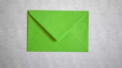 A green envelope