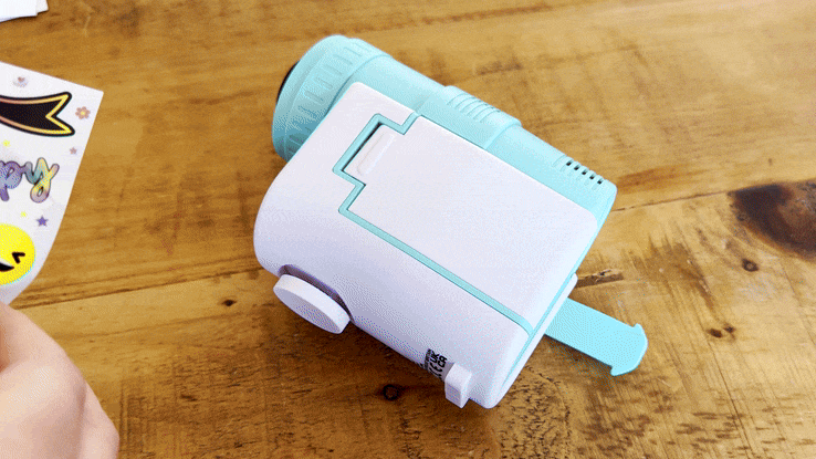 Stickers being added to the Photo Creator projector camera