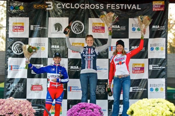 The women's podium.