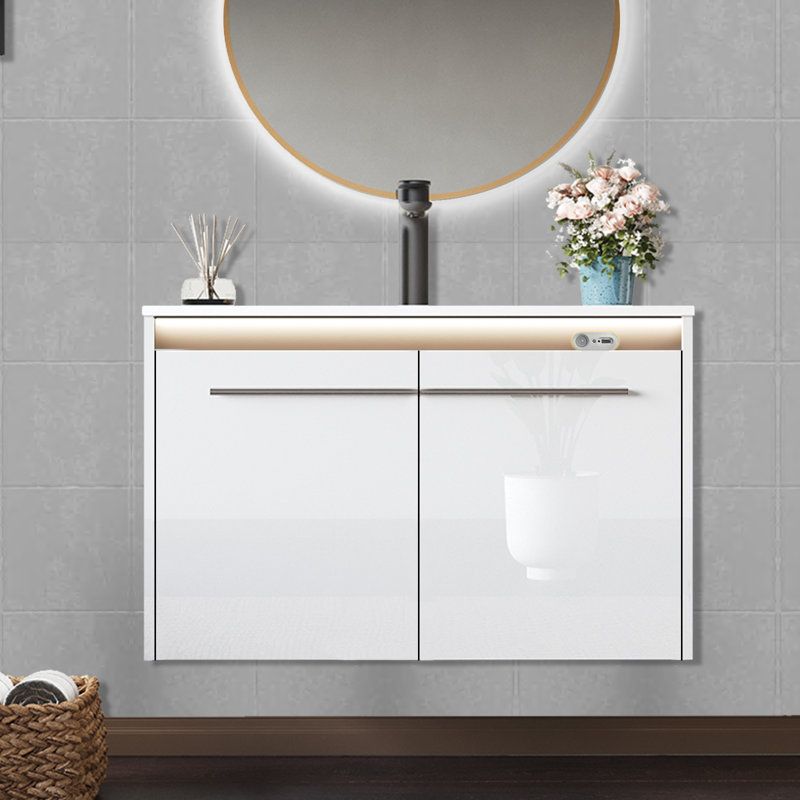 Wade Logan® Ayanda High Gloss Bathroom Vanity With Sink Set & Reviews | Wayfair