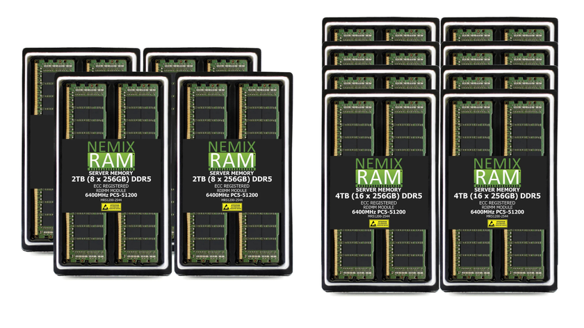 Nemix's 2 TB and 4 TB DDR5 server memory configs
