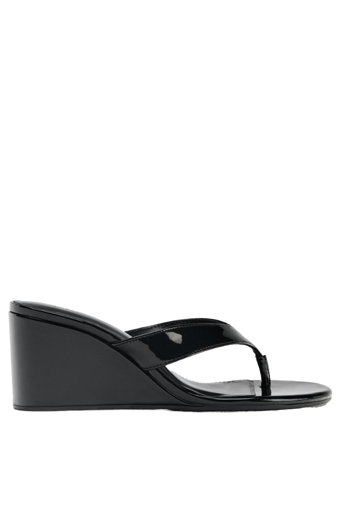 Patent Wedge Sandals