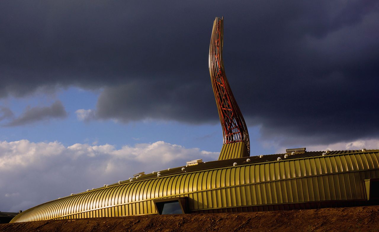 The extension&#039;s tower was designed as a cross between a ‘horn and a feeler’