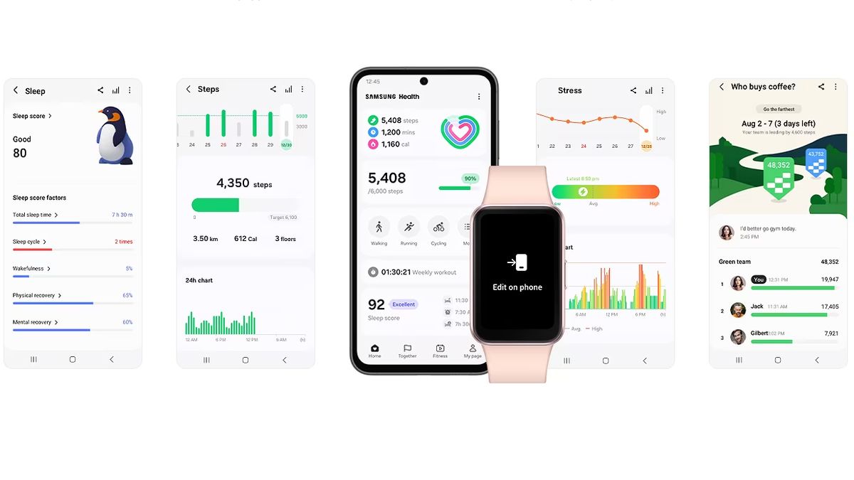 The Samsung Galaxy Fit 3 fitness tracker