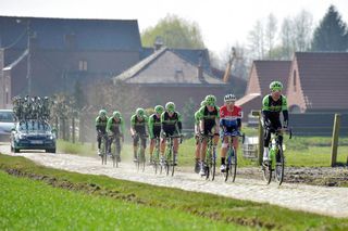 Cannondale-Garmin training for the 2015 Paris-Roubaix
