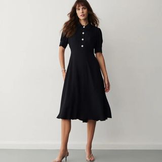 black shirt dress