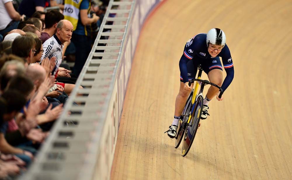 Laurie Berthon starts her flying lap