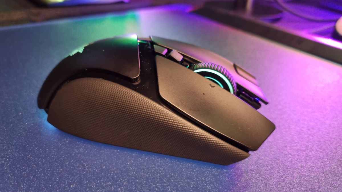 The Razer Basilisk V4 Pro gaming mouse shot from various angles at Gamescom 2026