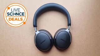 A close-up picture of our reviewer's Bose QuietComfort Headphones