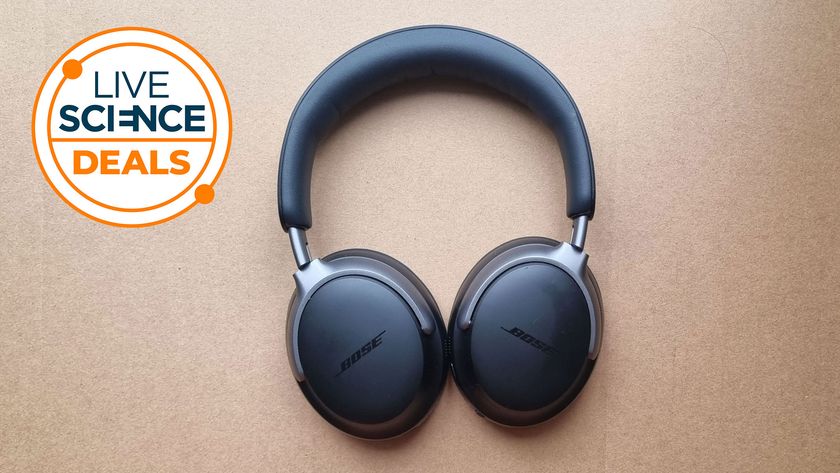 A close-up picture of our reviewer's Bose QuietComfort Headphones