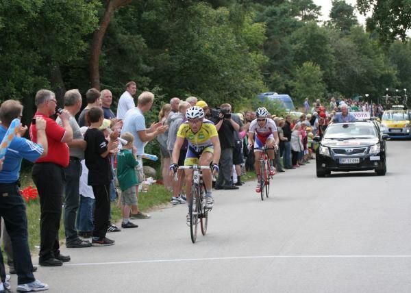 Michael Tronborg Kristensen goes for the KOM points.