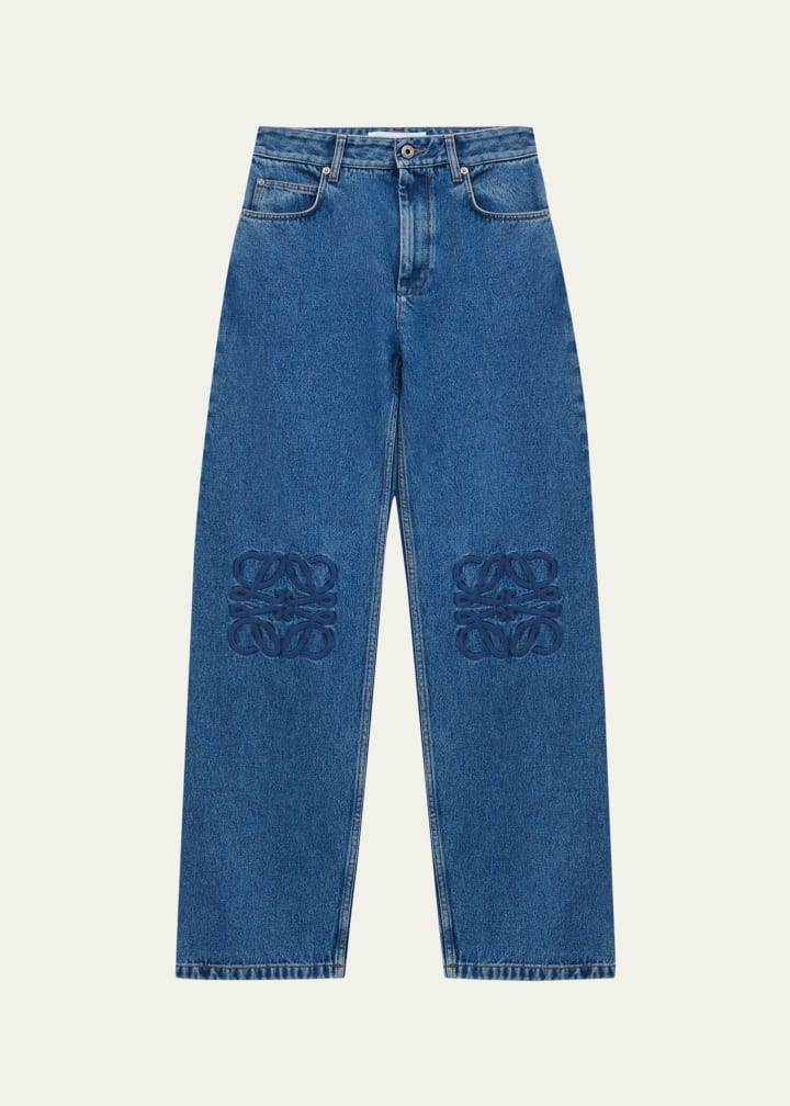 Anagram Baggy Wide-Leg Jeans