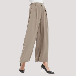 flat lay image of tanned trousers