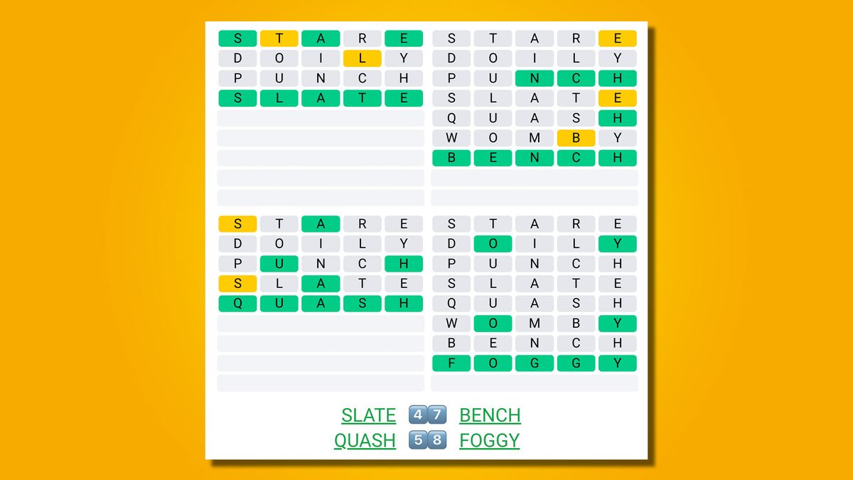 Quordle Today - Hints And Answers For Sunday, April 16 (game #447 ...