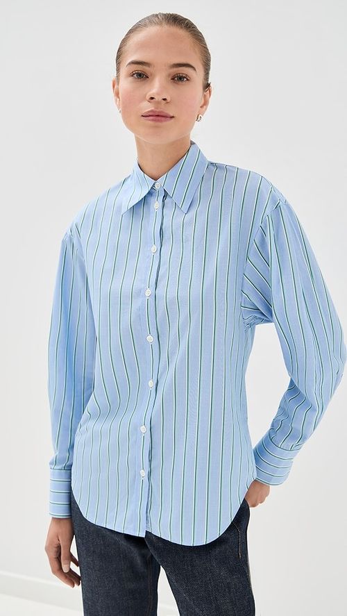 Vera Striped Organic Cotton Poplin Shirt